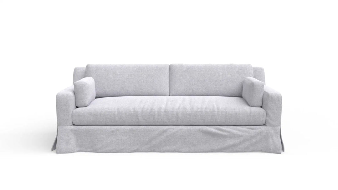 Canapé sur mesure en tissu gris clair | Maison Olive