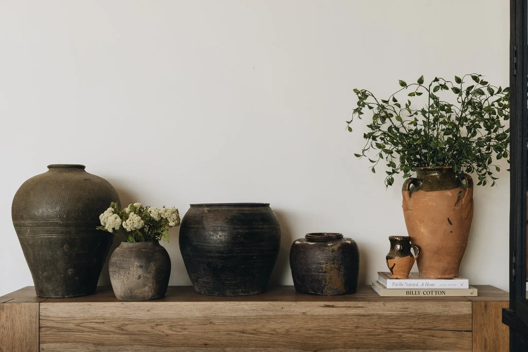 Vases et pots vintage en terre cuite - Maison Olive