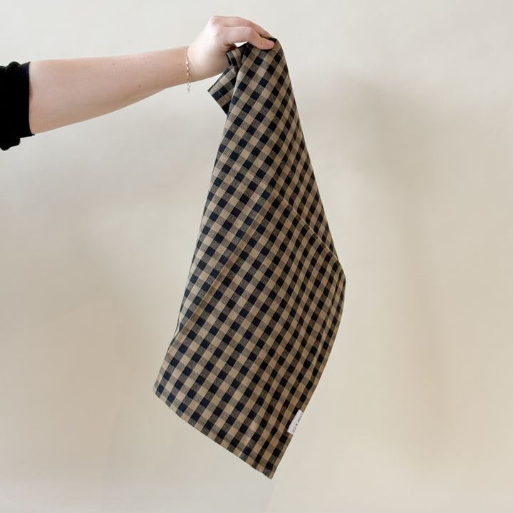 GART Linge de cuisine en vichy vert olive - Maison Olive