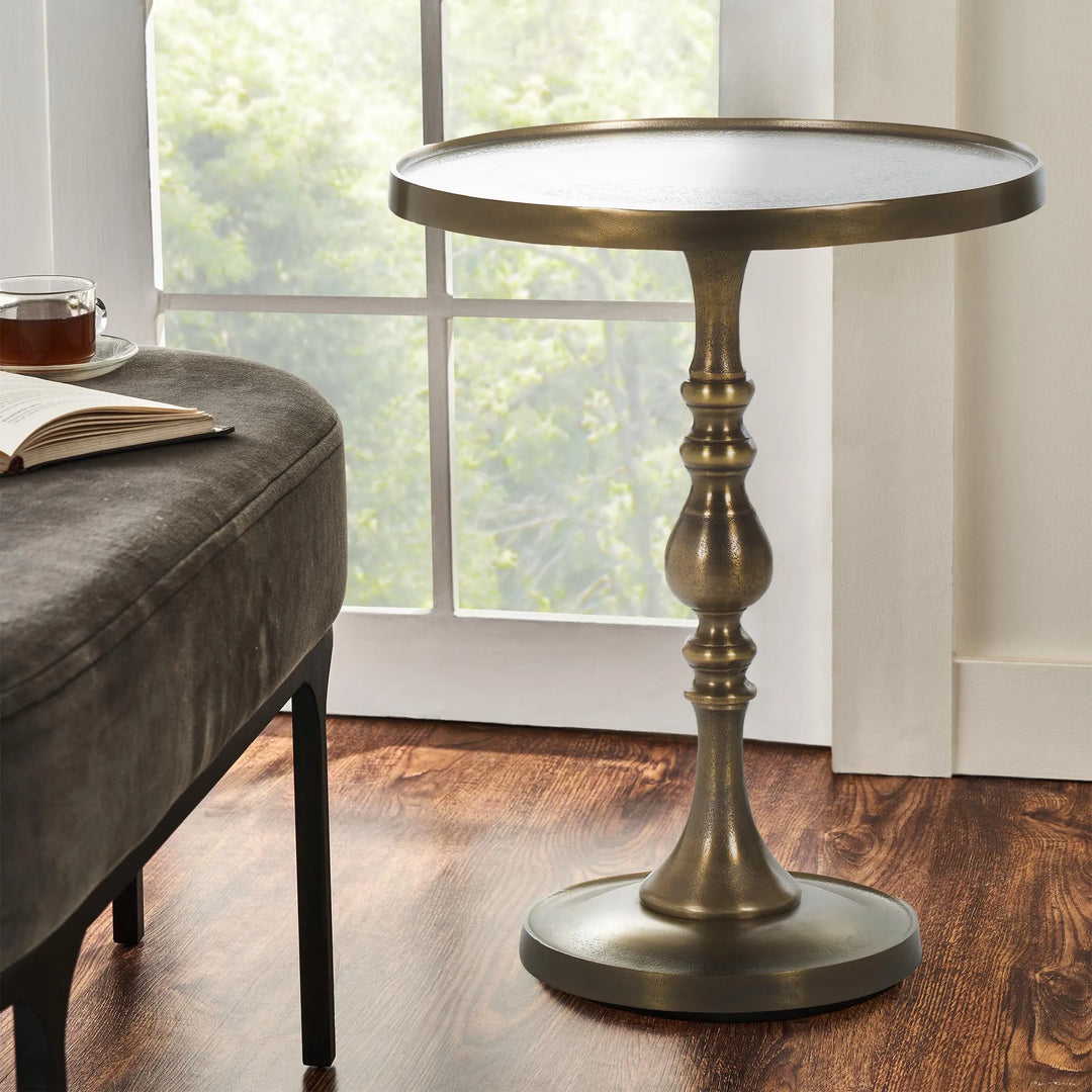 laiton, brass, table d'appoint, Lamp table, gold
