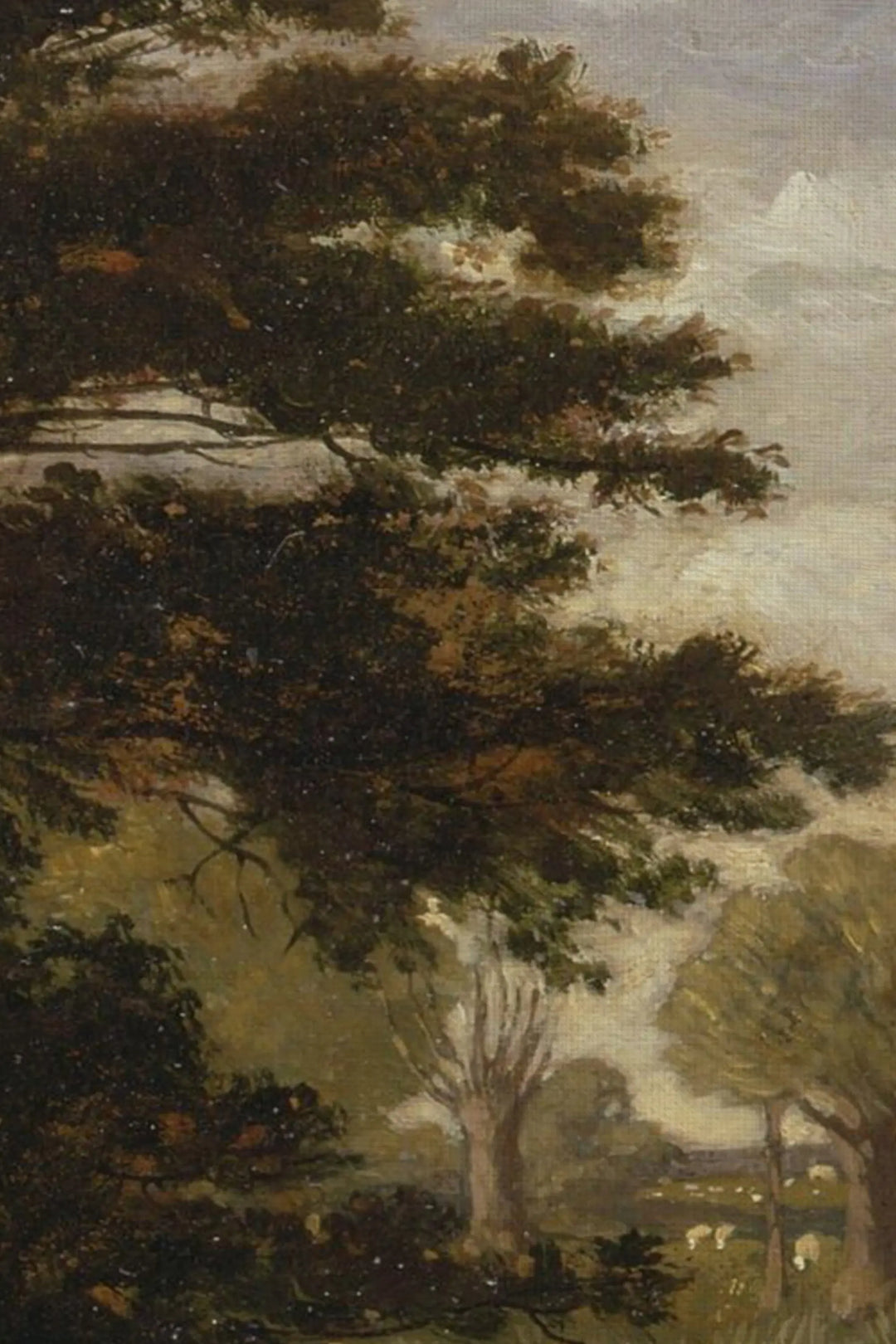 SOUS L'ARBRE ANCIEN, Oeuvre sur toile rigide, encadré Vintage Bronze