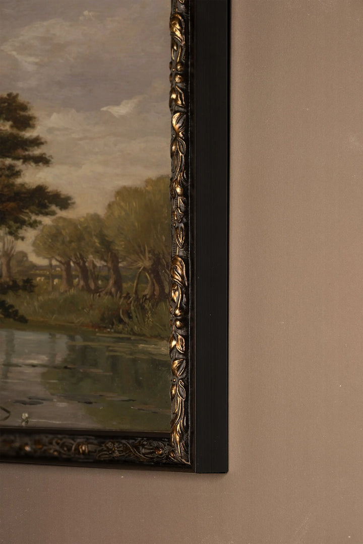 SOUS L'ARBRE ANCIEN, Oeuvre sur toile rigide, encadré Vintage Bronze