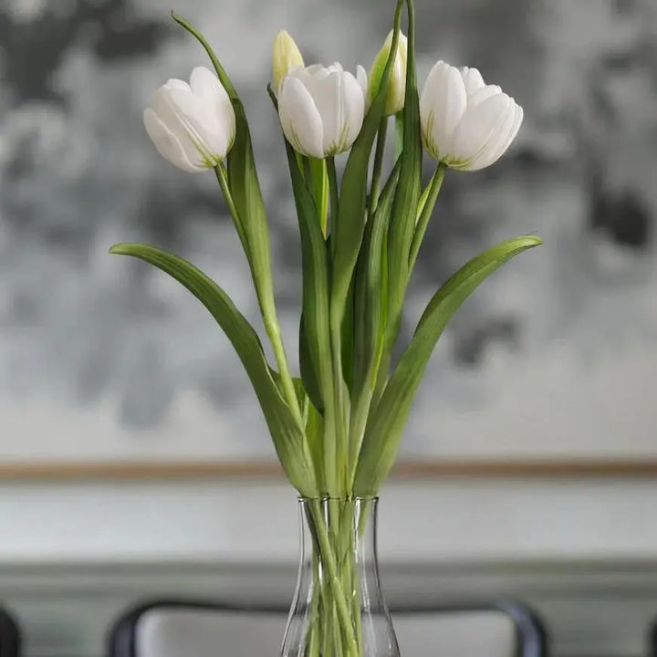 Bouquet de tulipes doubles blanches Fresh Touch – 16,5'' | Maison Olive