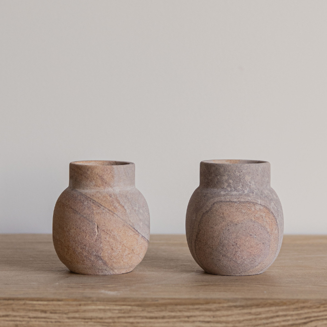 ROLY Vase en grès - Maison Olive