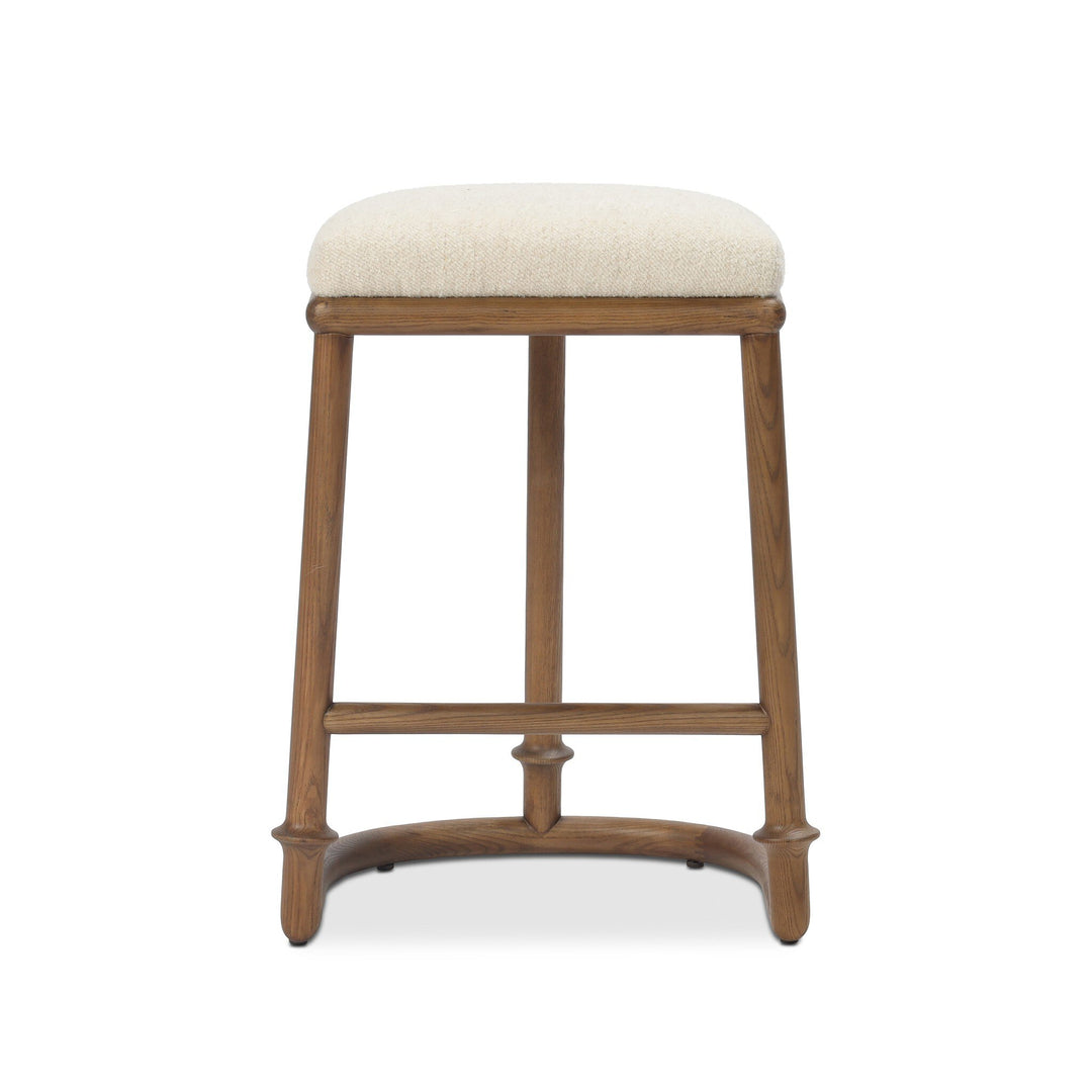 Tabouret Royce sans dossier - Tissu performance avoine