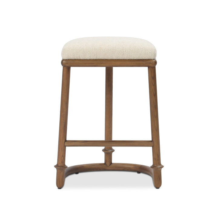 Tabouret Royce sans dossier - Tissu performance avoine