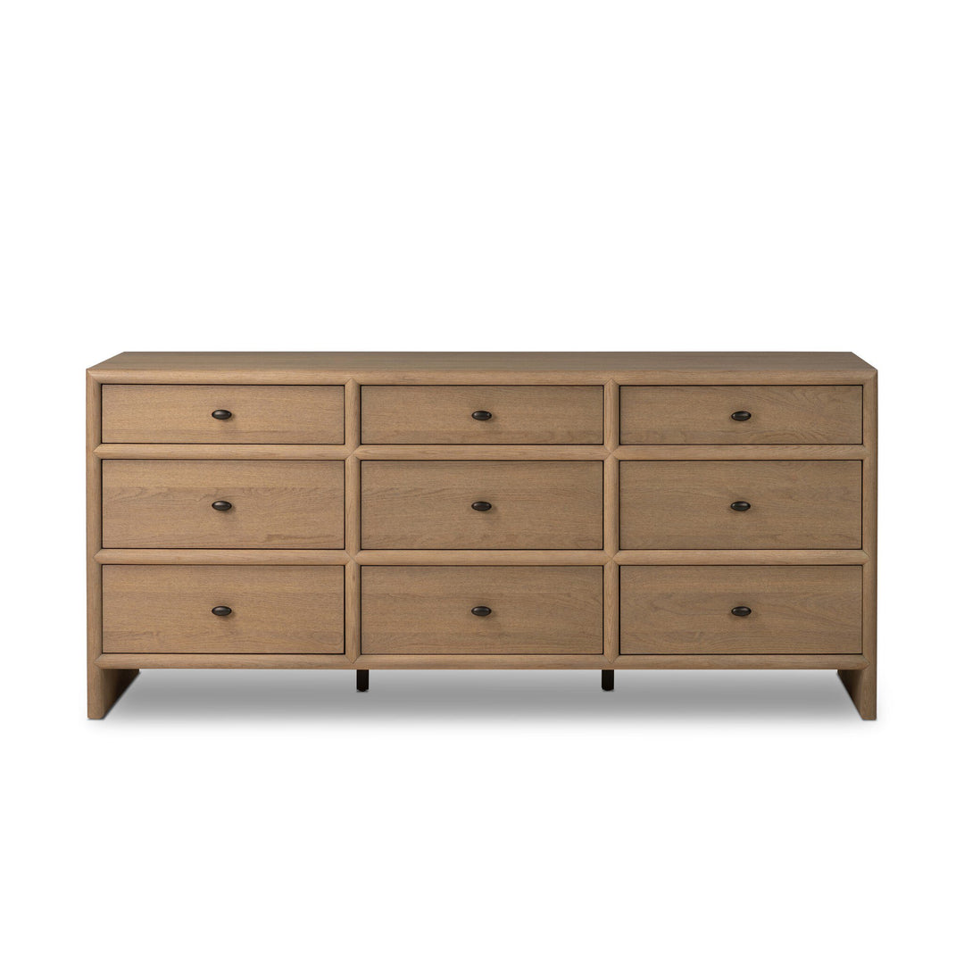 Commode Analisa 9 tiroirs - Chêne sablé