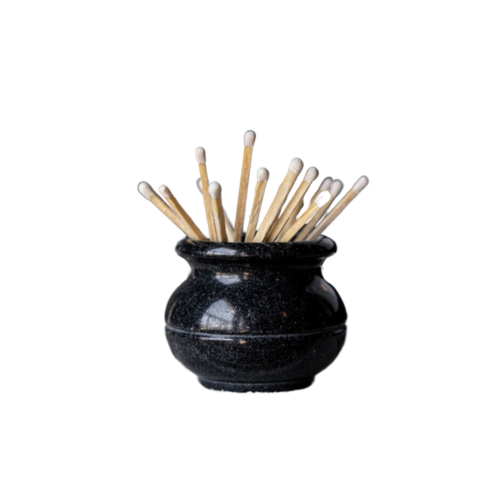 LIGHTS Porte-allumettes en marbre noir - Maison Olive