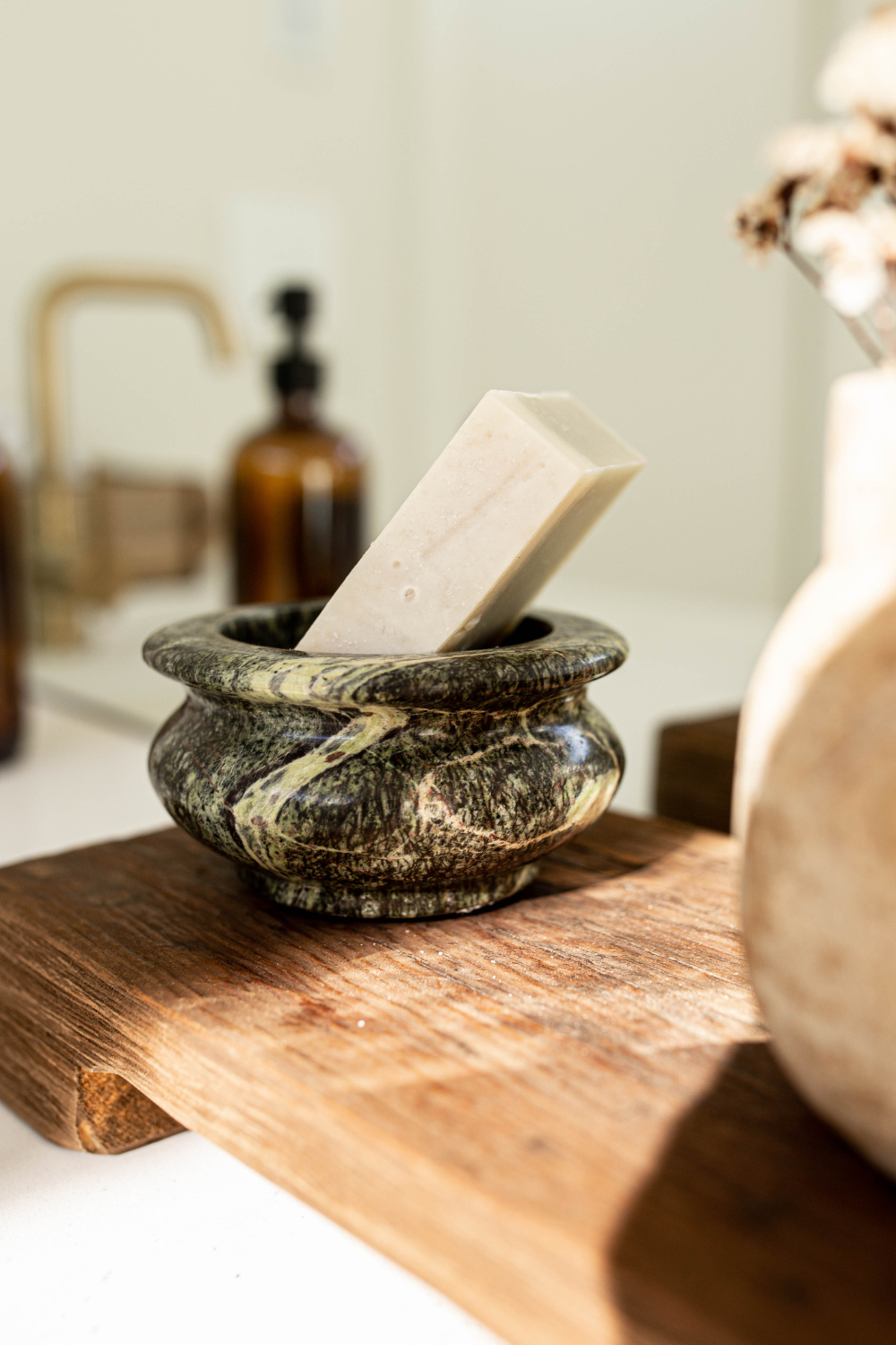 STEFAN Bol en pierre verte de Bidasar - Maison Olive