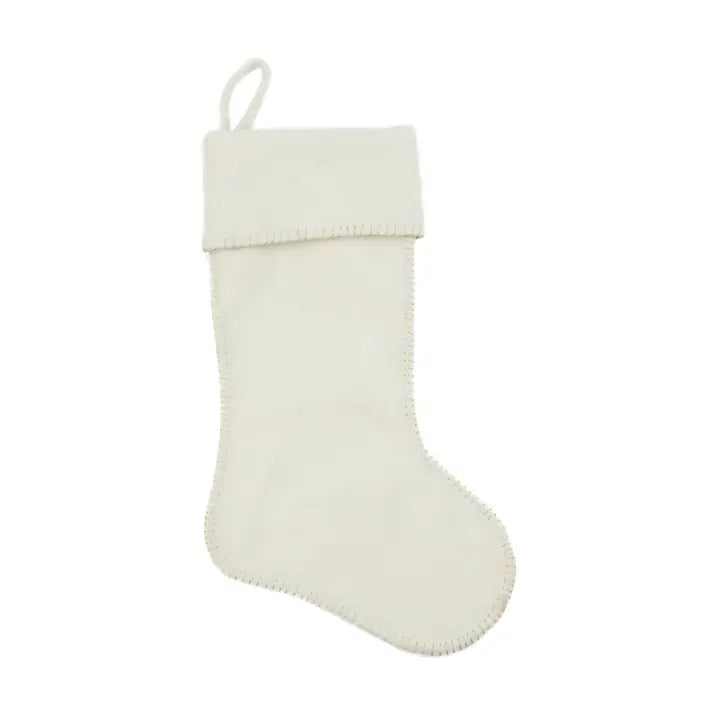 bas en velours blanc 18''  Maison Olive