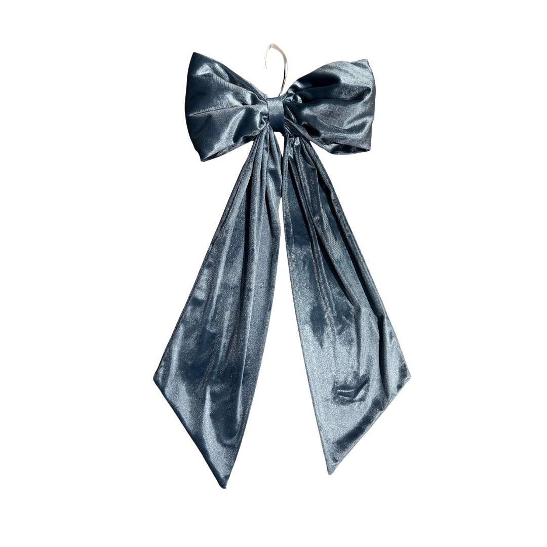 Nœuds de vacances en velours bleu poussiéreux  Maison Olive