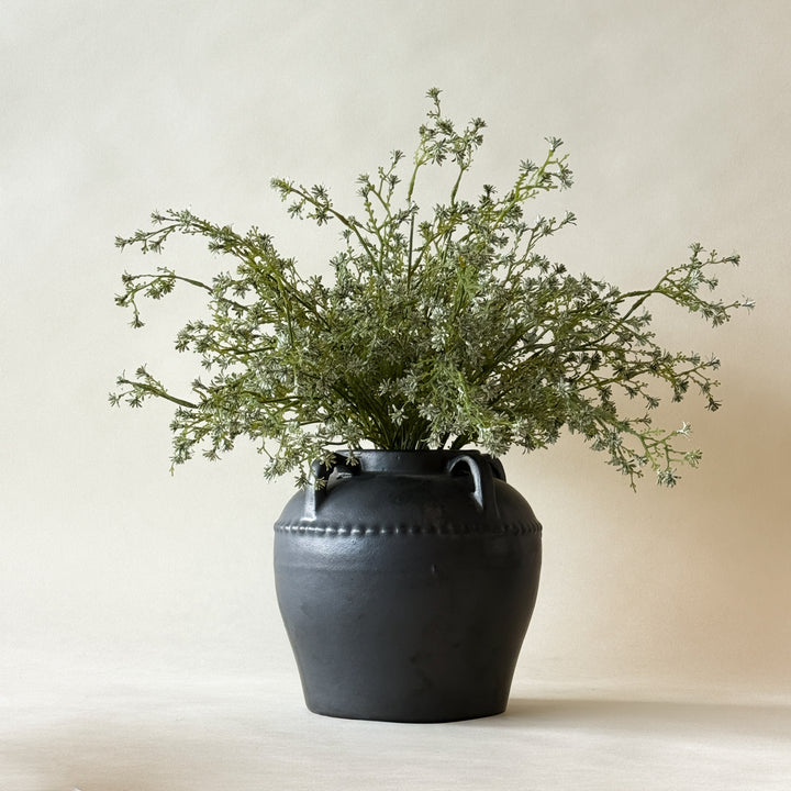 DUMONT Vase gris avec poignées - Maison Olive