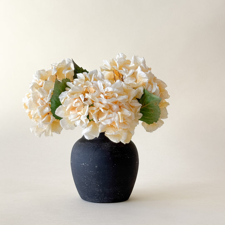 LEON Petit Vase Rond Noir - Maison Olive