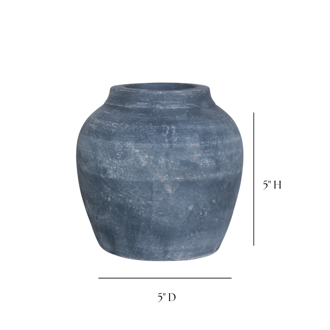 LEON Petit Vase Rond Noir - Maison Olive