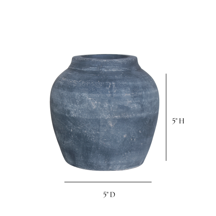 LEON Petit Vase Rond Noir - Maison Olive