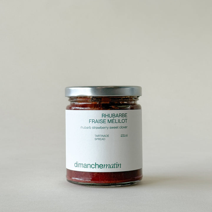 TARTRINADE Rhubarbe, Fraise et Mélilot  Maison Olive