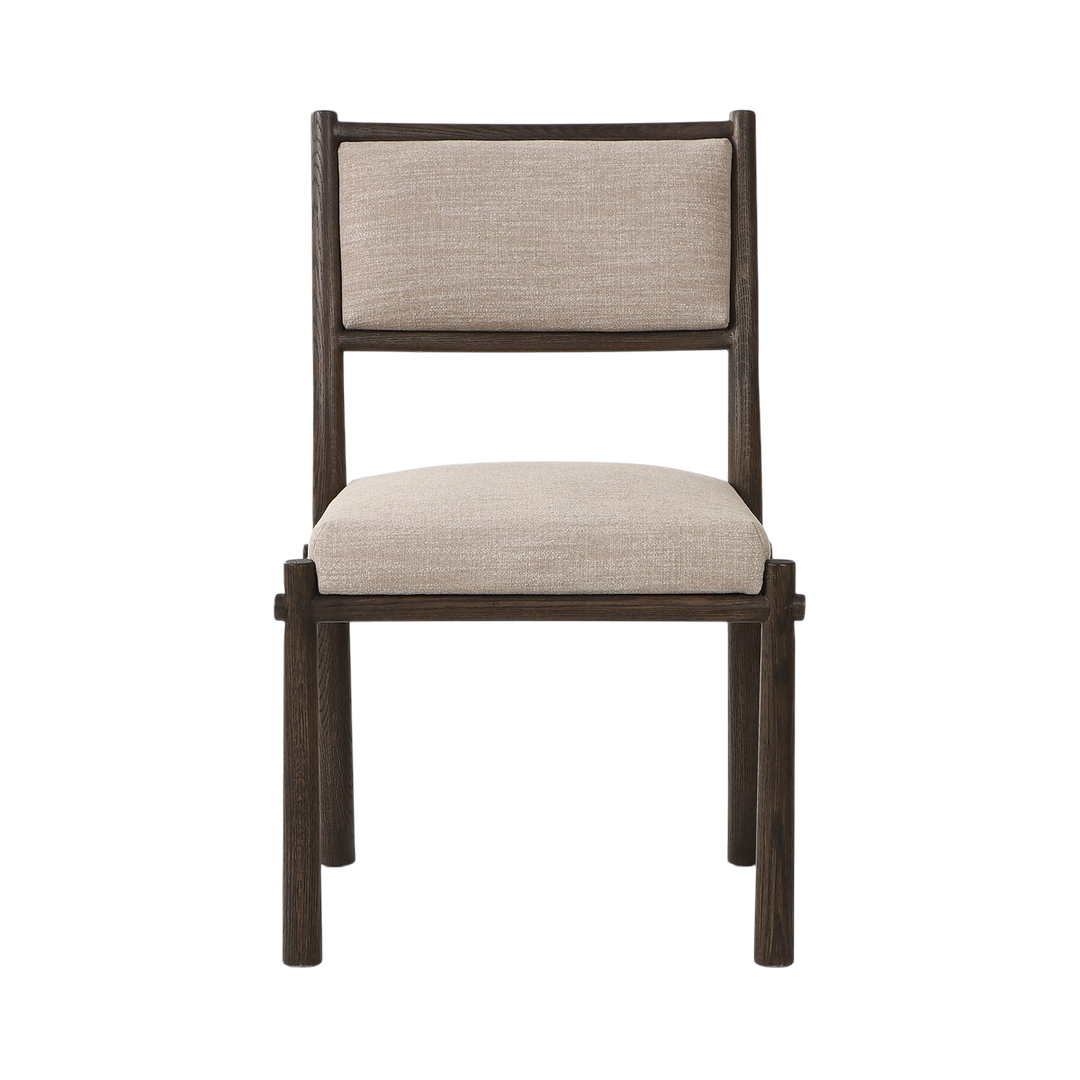 Chaise Tissus Cuisine Bois Confort Taupe 