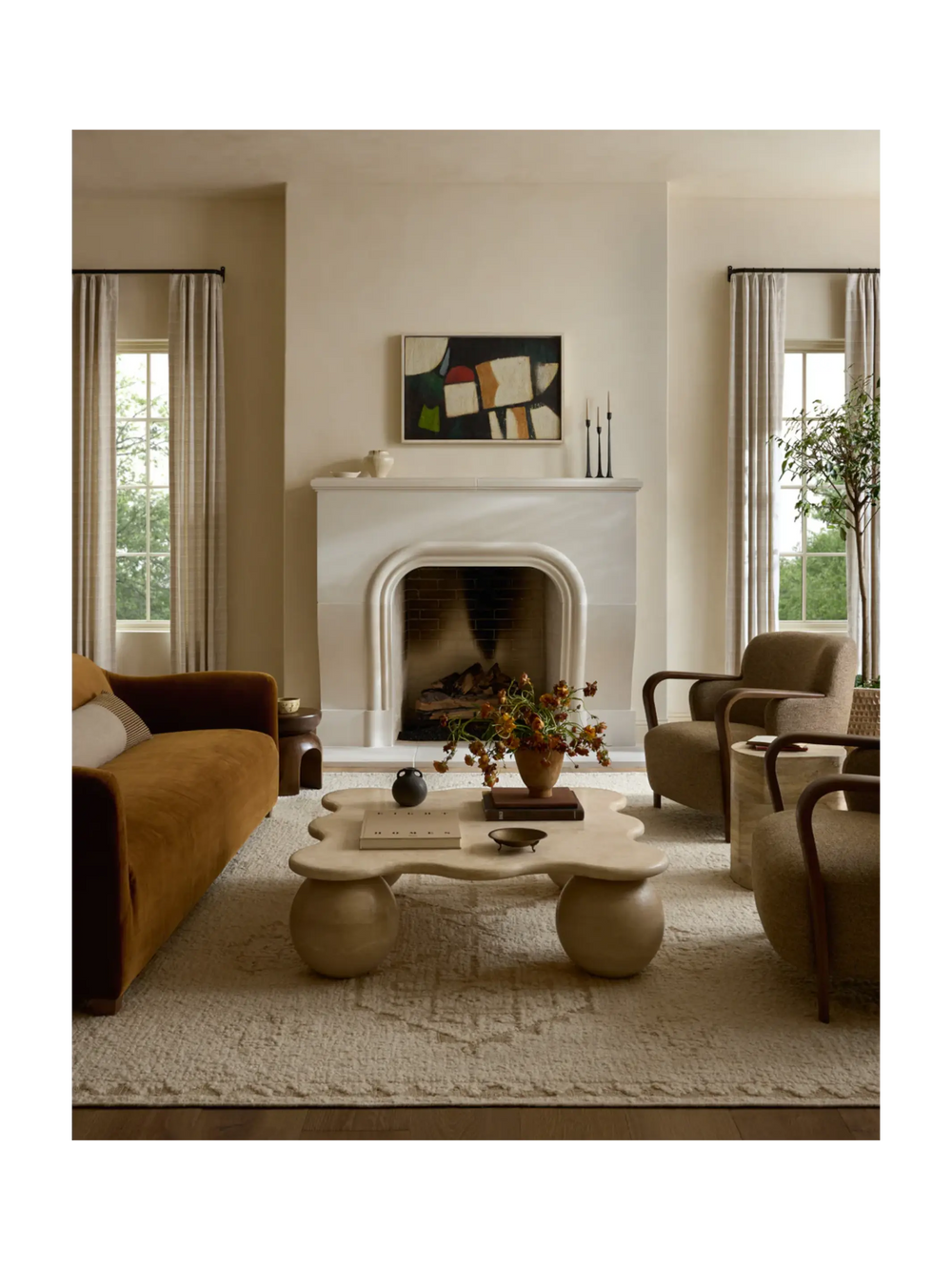 ALARA Ivory / Natural Tapis - Maison Olive