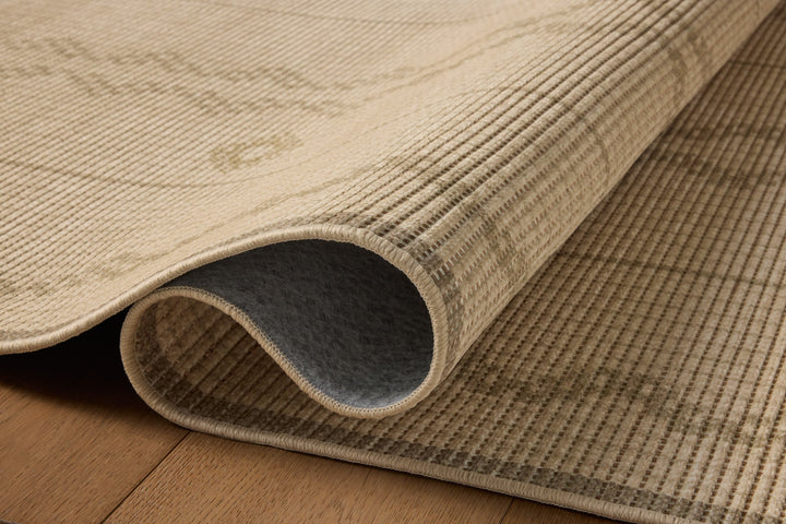 Tapis Archibald ivoire et sable Amber Lewis × Loloi — détail de la texture