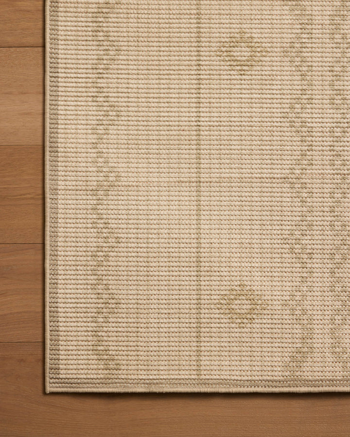 Tapis Archibald ivoire et sable Amber Lewis × Loloi — détail du tissage