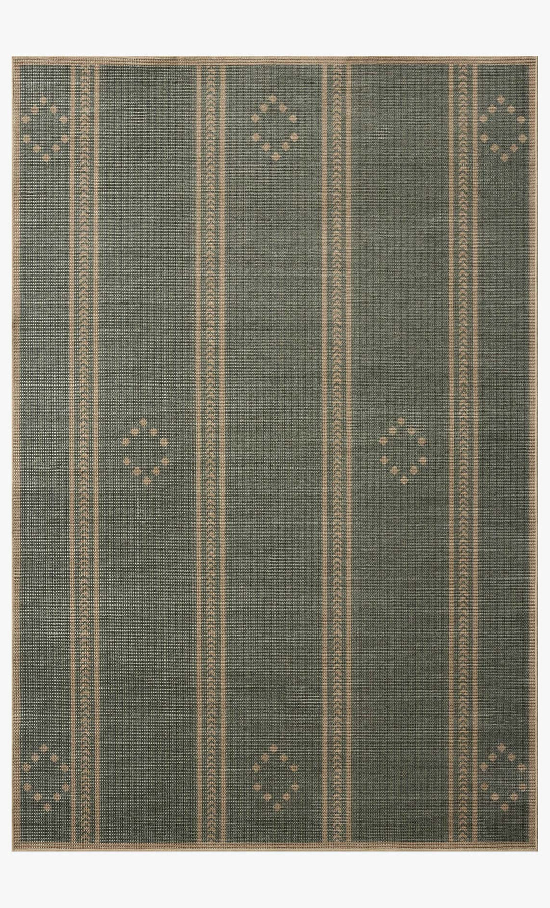 Tapis Archibald lagon et naturel Amber Lewis × Loloi — vue de face