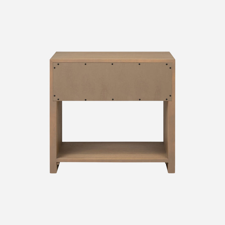Table de chevet en bois avec petite poignée ovale
