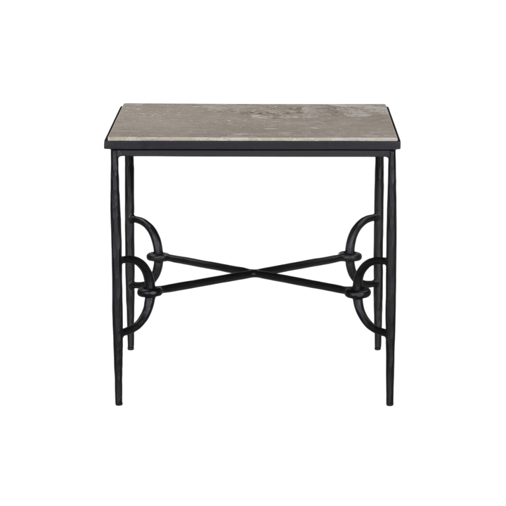 Marbre Table Salon Fer Noir 