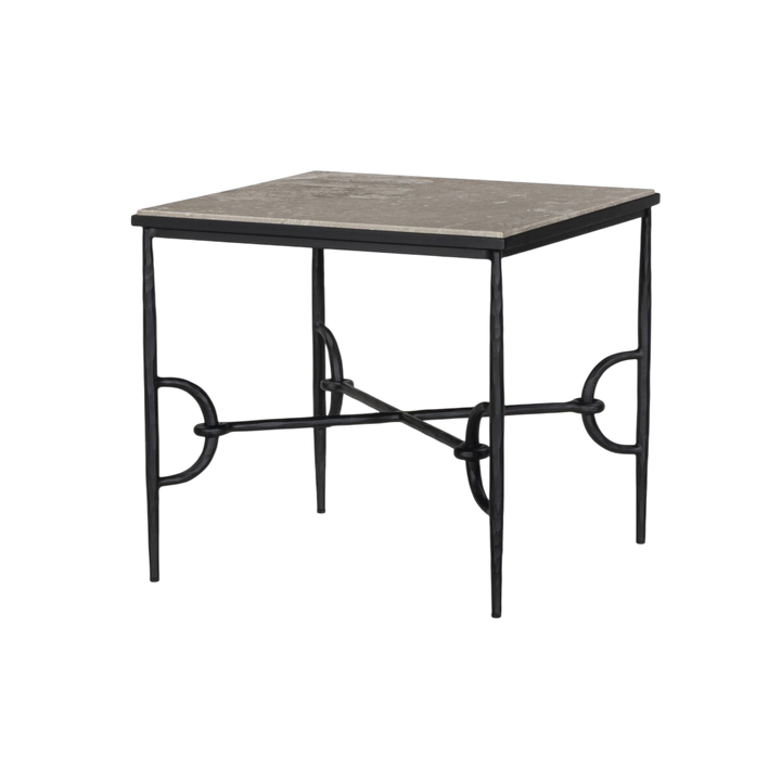 Marbre Table Salon Fer Noir 