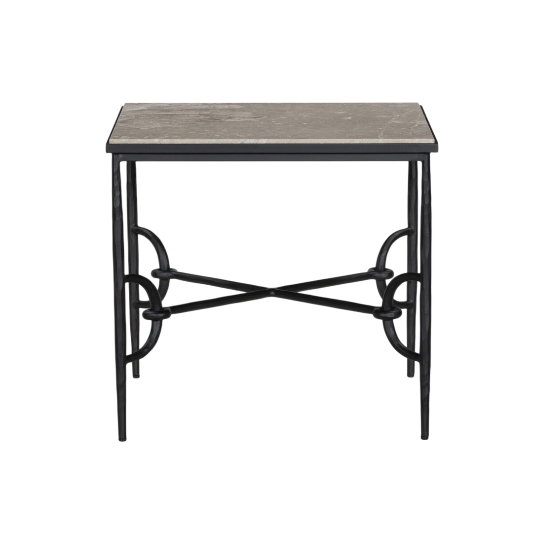 Marbre Table Salon Fer Noir 