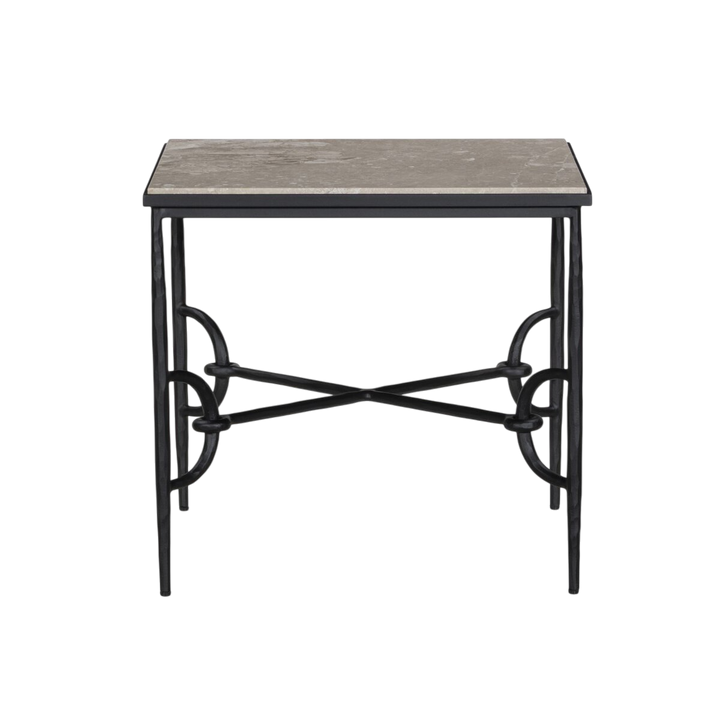 Marbre Table Salon Fer Noir 