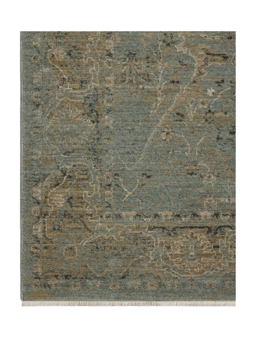 Tapis Contemporain Motif Aqua Olive