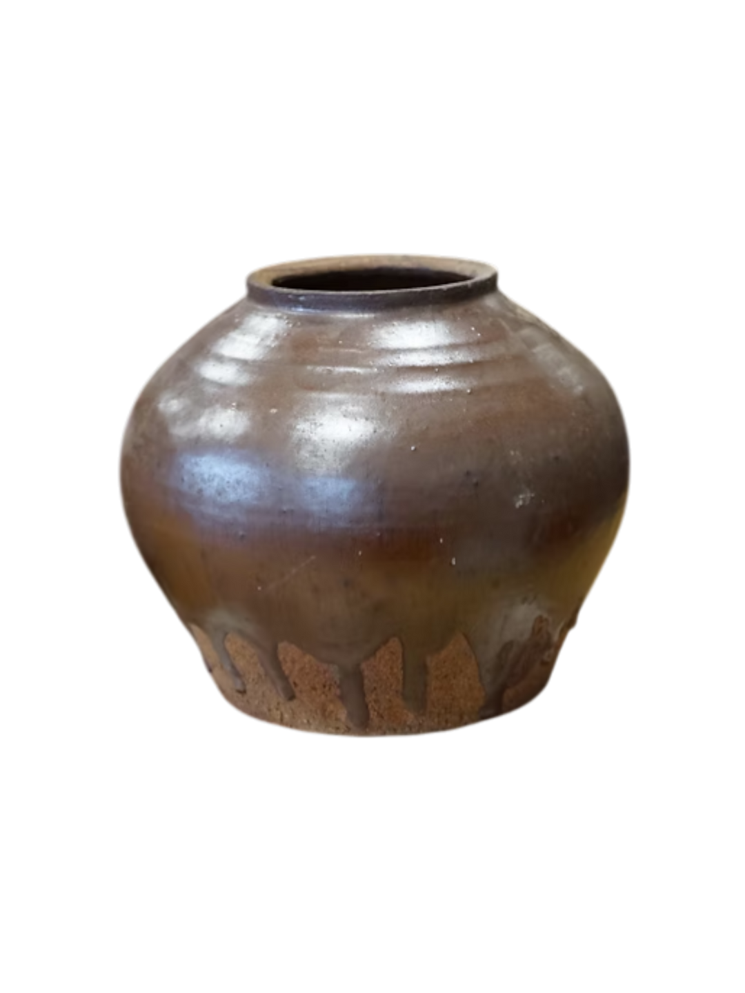 Bernardie Vase Vintage Brun Glaze