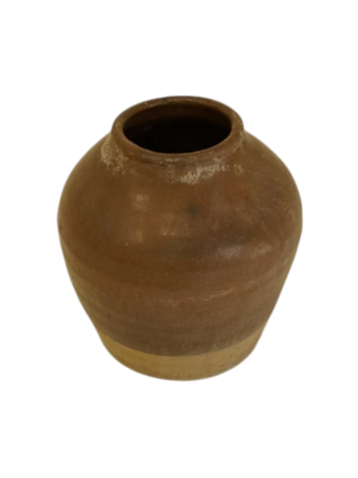 Bernardie Vase Vintage Brun Glaze