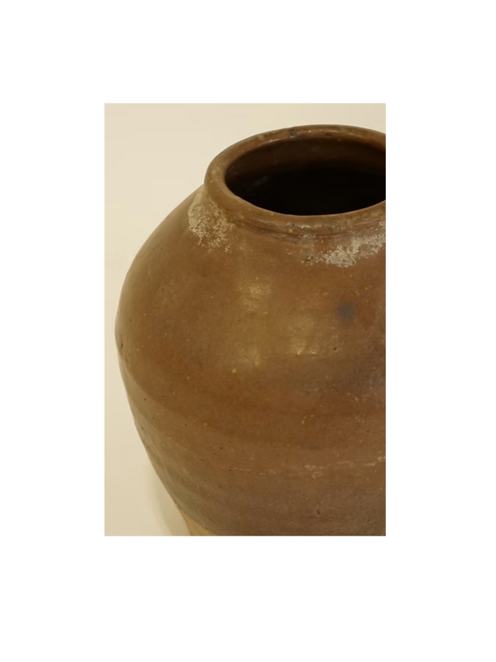 Bernardie Vase Vintage Brun Glaze