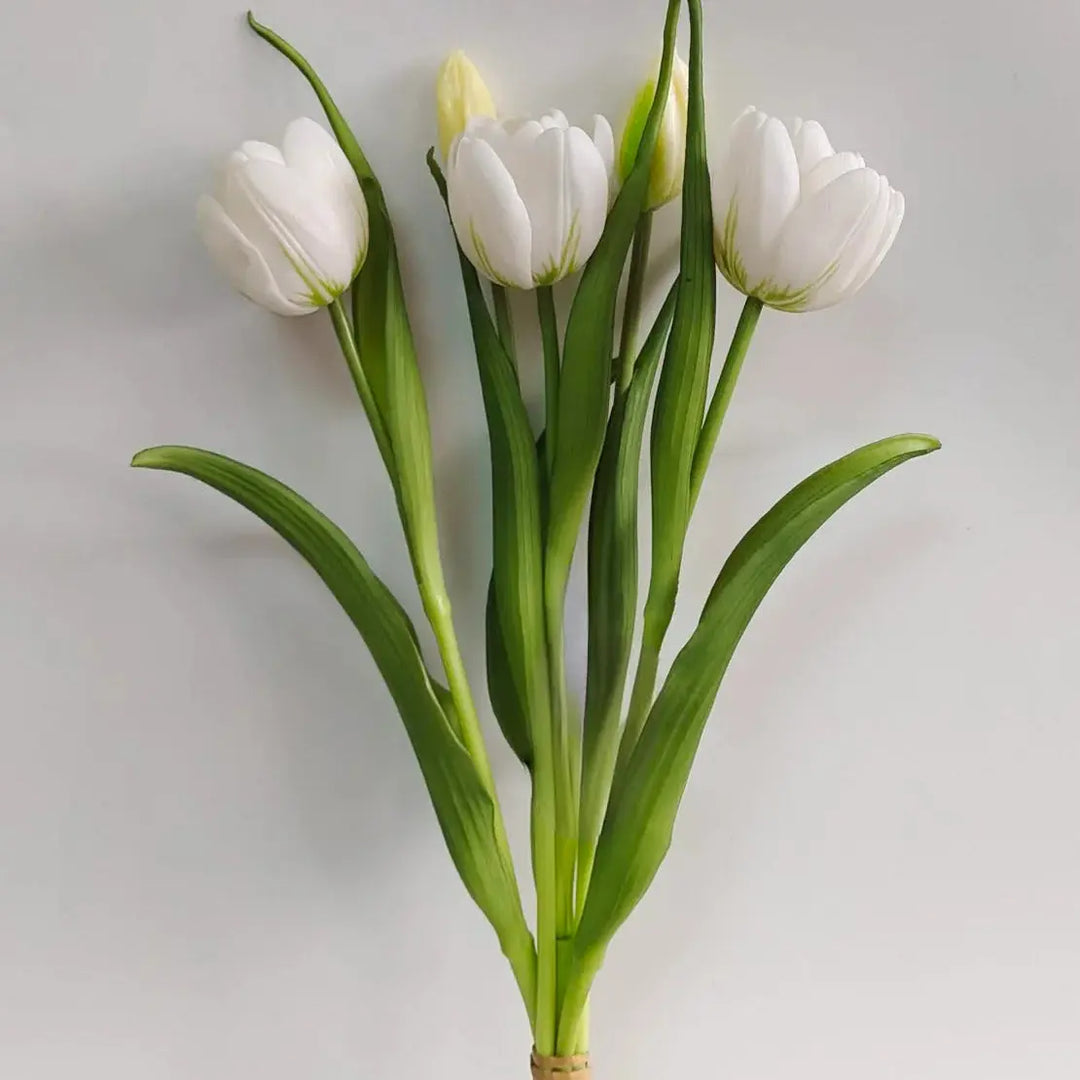 Bouquet de tulipes doubles blanches Fresh Touch – 16,5'' | Maison Olive