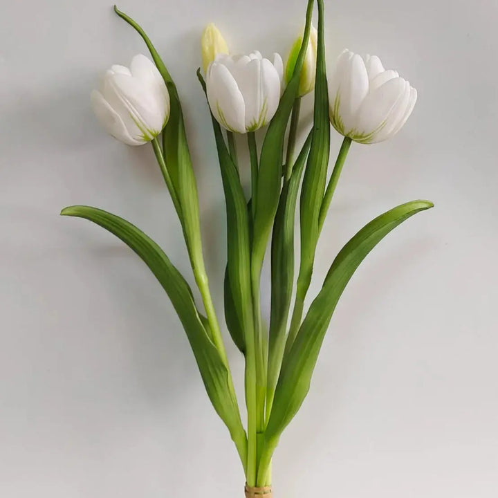 Bouquet de tulipes doubles blanches Fresh Touch – 16,5'' | Maison Olive