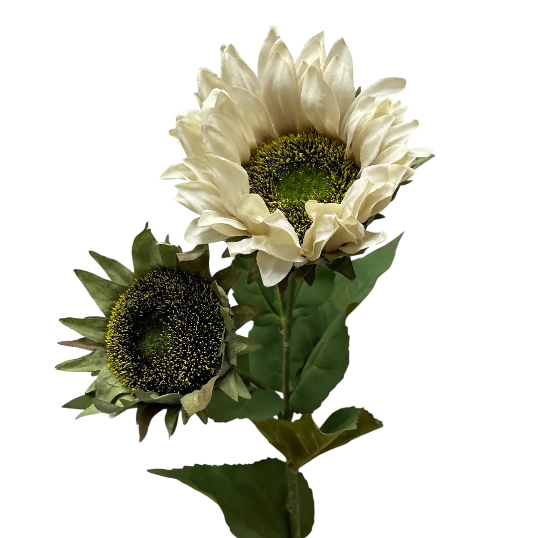 Branche de tournesol crème 27'' Maison Olive