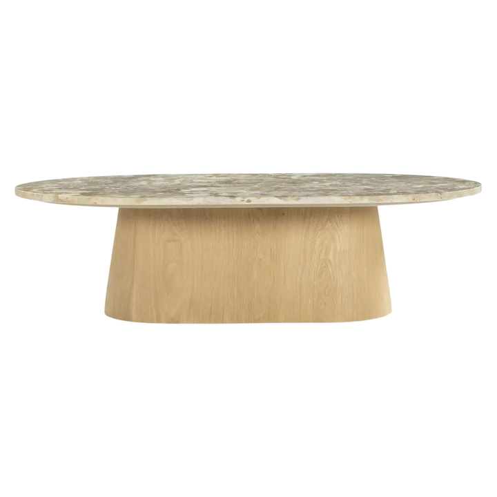 Marbre Bois Ovale Moderne Chic