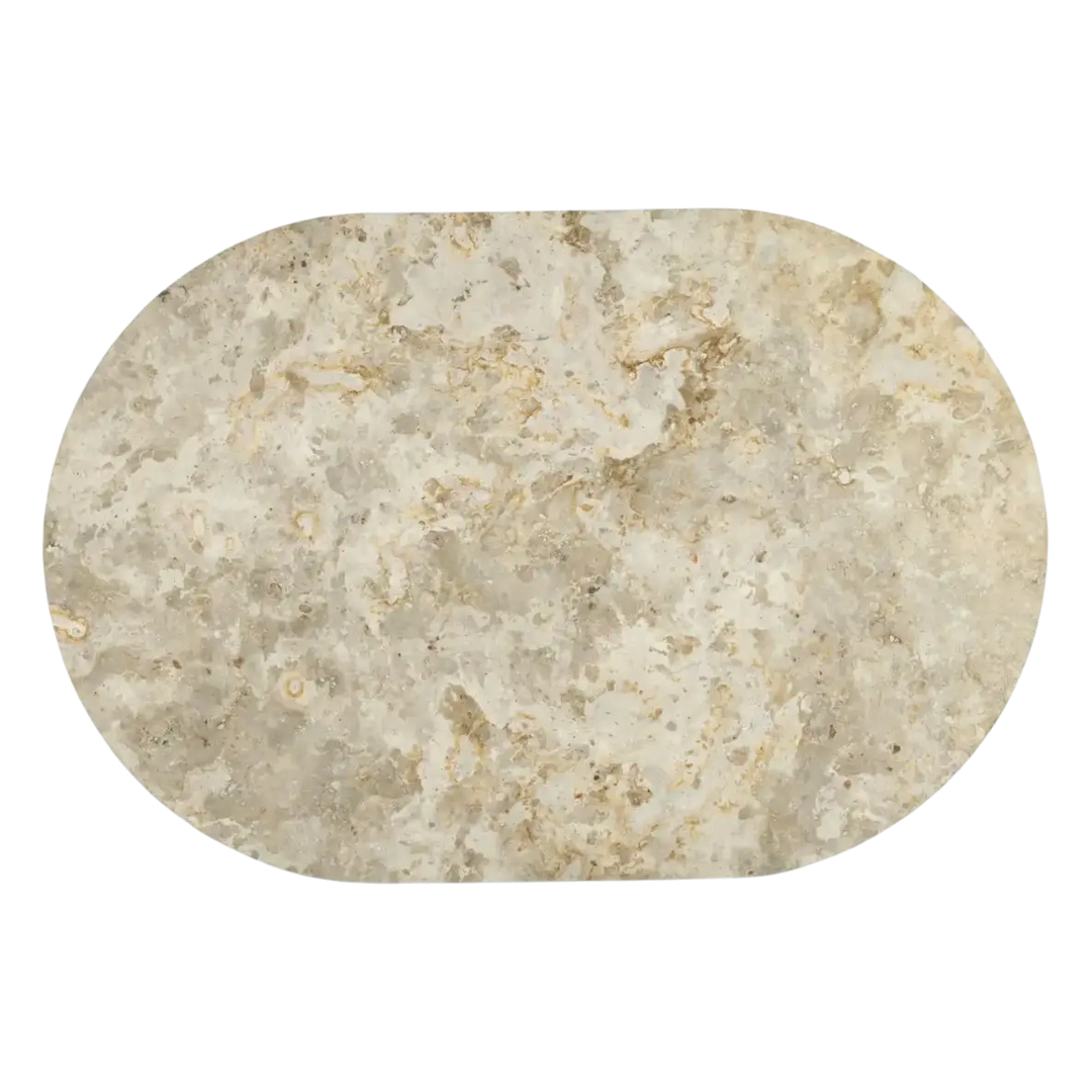 Marbre Bois Ovale Moderne Chic