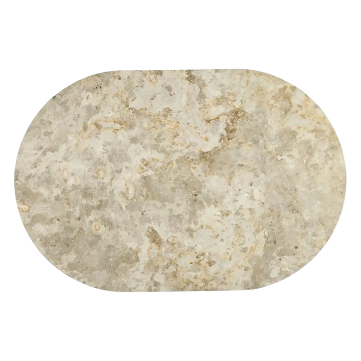 Marbre Bois Ovale Moderne Chic