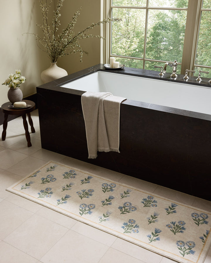 CLOVE Ivory / Lt. Blue Tapis de bain — vue 3