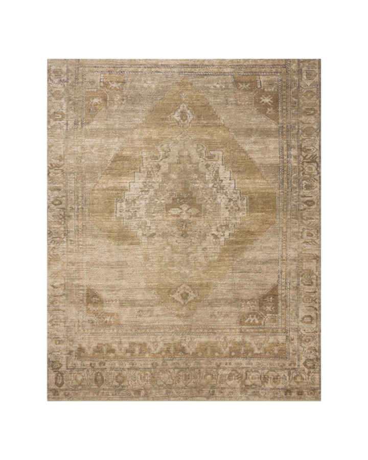 Tapis CAMBRIA Taupe / Antique bronze d’inspiration vintage - Maison Olive