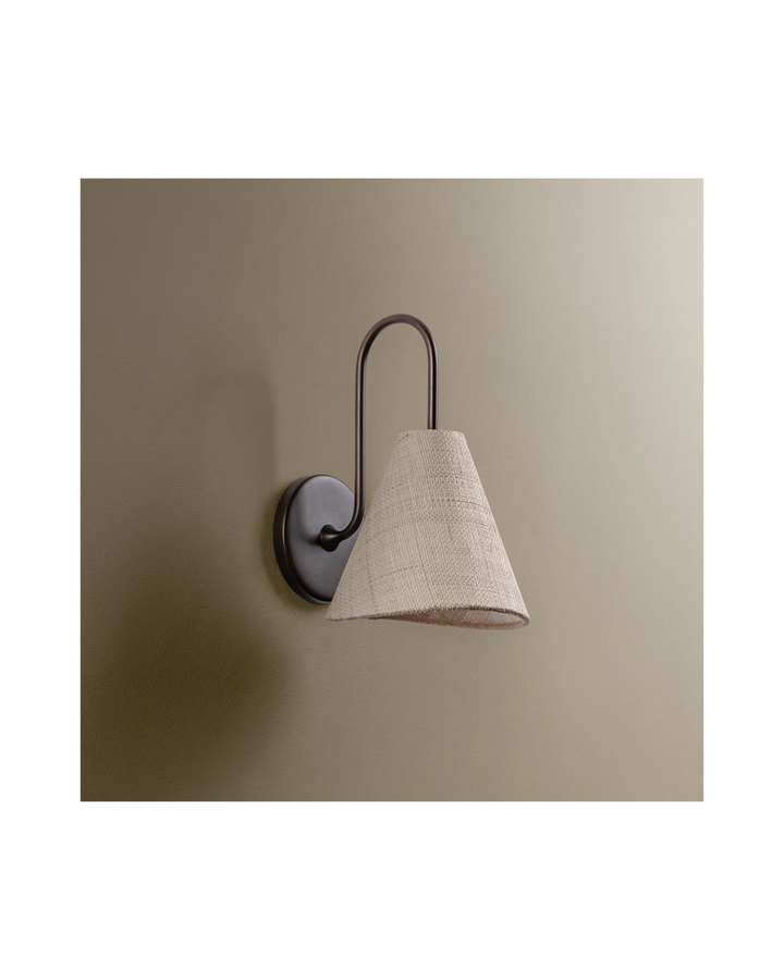 Candler_applique murale abat jour tissu_maison olive