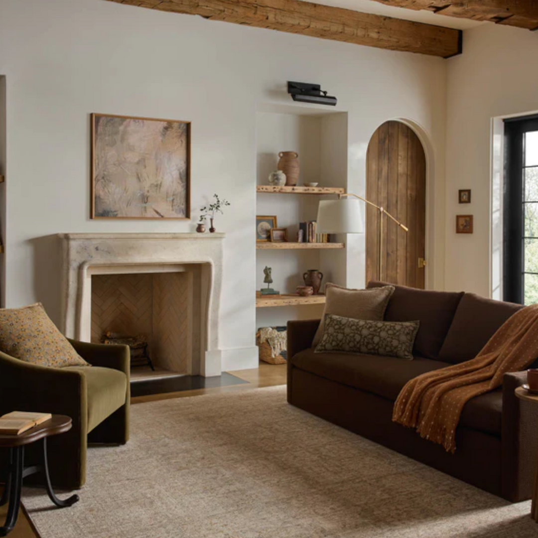 ELORA Tapis Natural / Terracotta Maison Olive