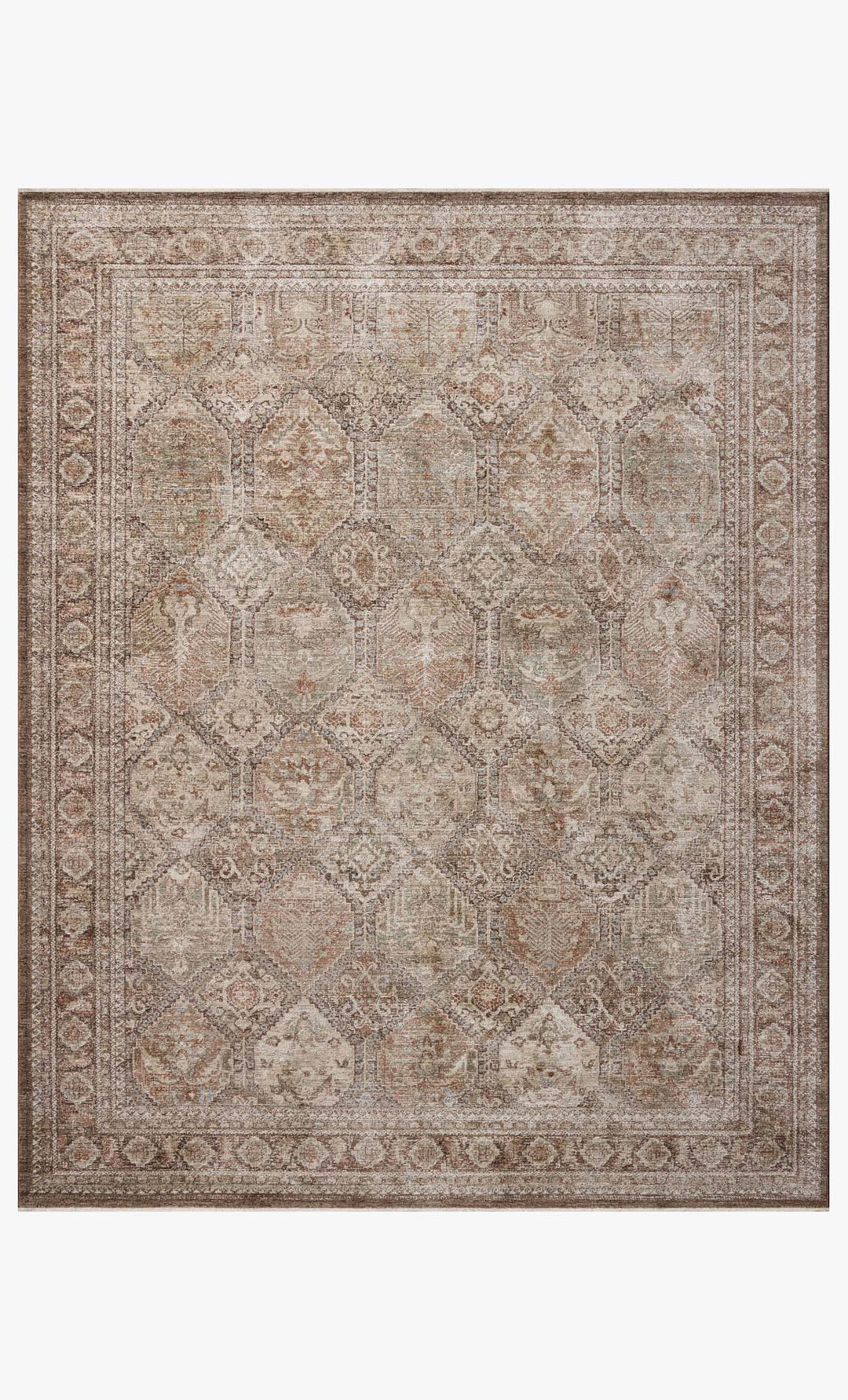 Tapis Ethel moka multicolore Amber Lewis × Loloi — vue de face