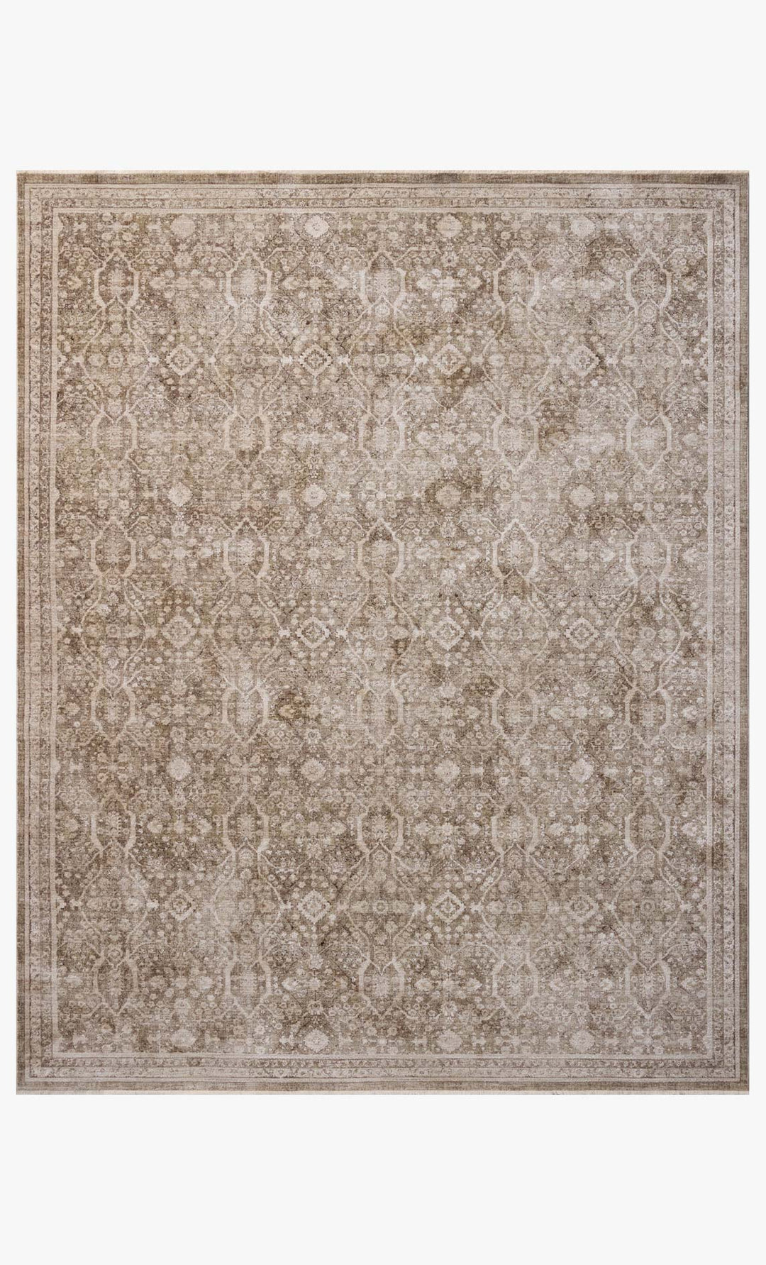 Tapis Ethel olive et naturel Amber Lewis × Loloi — vue de face