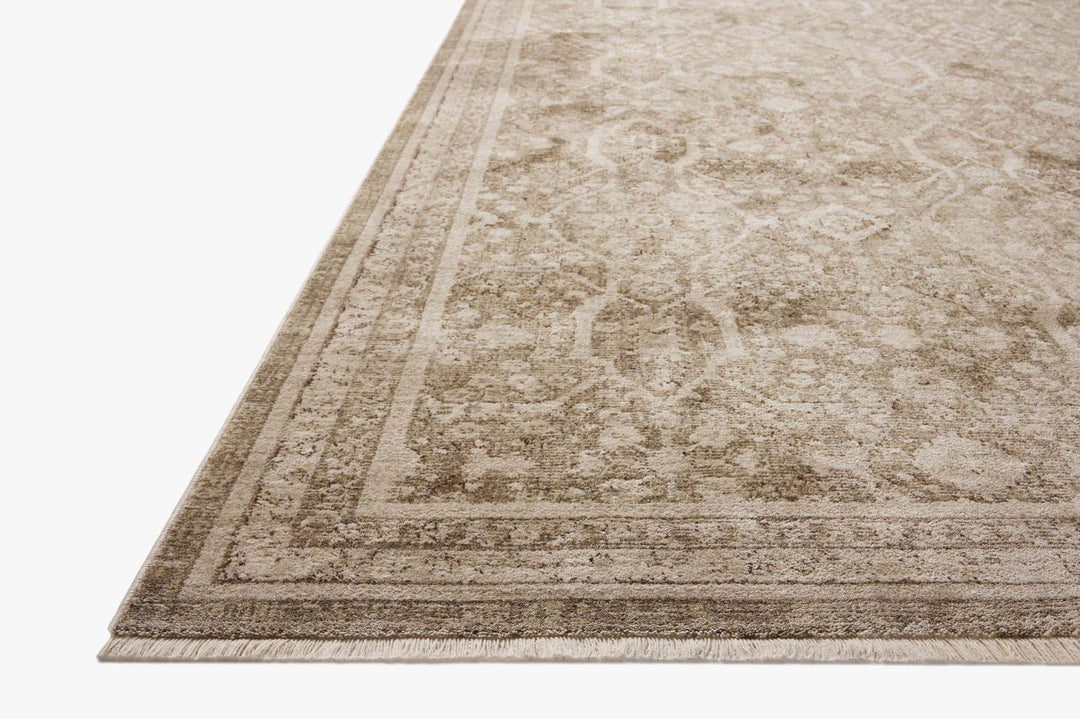 Tapis Ethel olive et naturel Amber Lewis × Loloi — vue stylisée