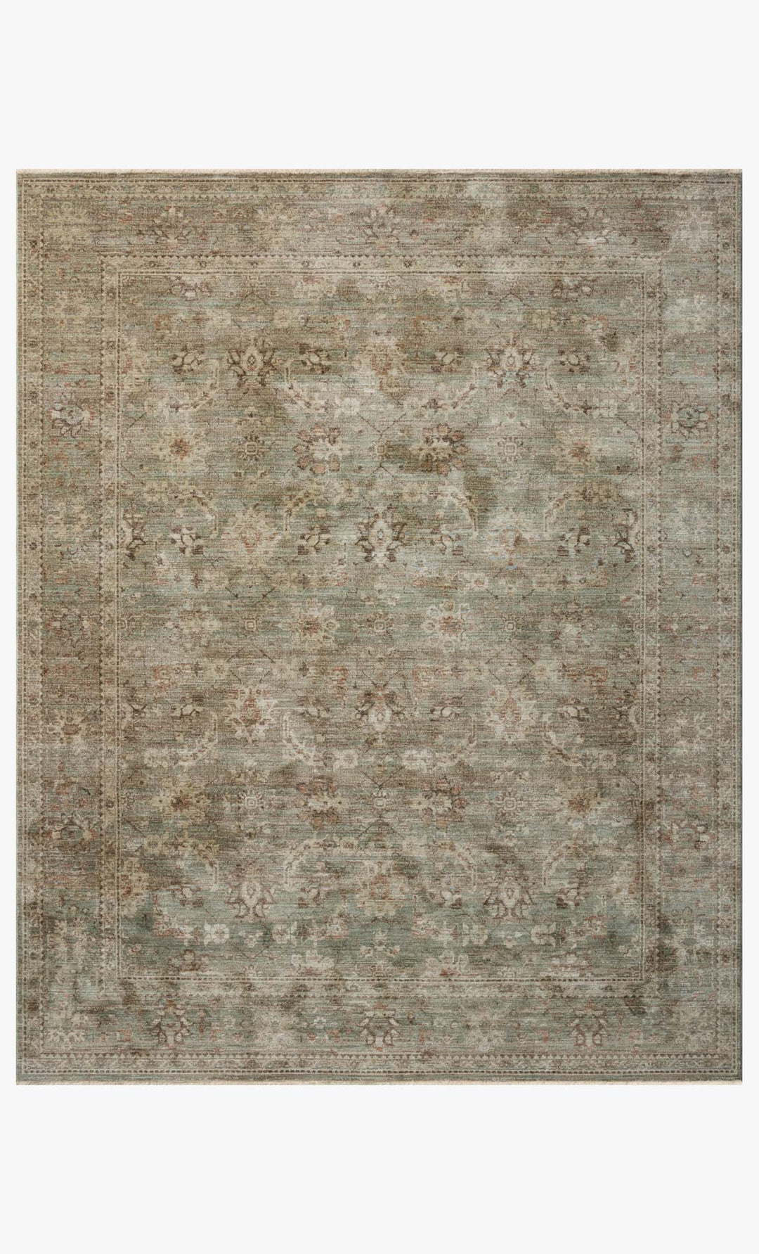Tapis Ethel lagon et argile Amber Lewis × Loloi — vue de face