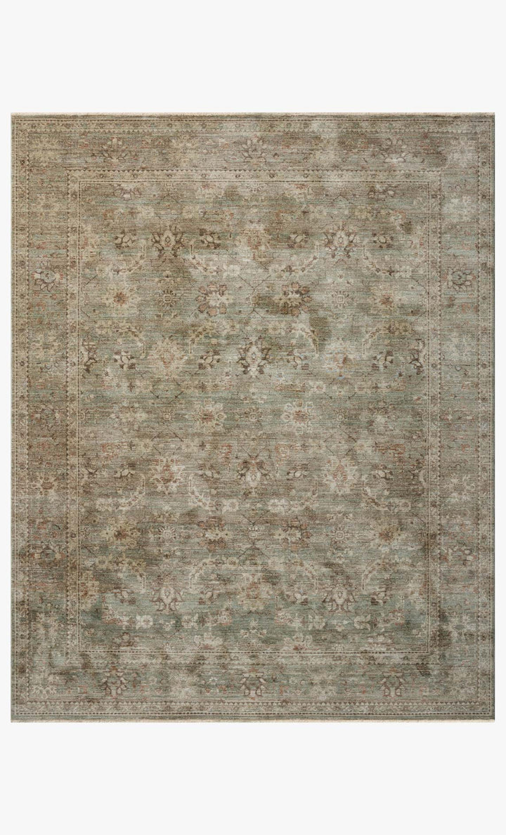 Tapis Ethel lagon et argile Amber Lewis × Loloi — vue de face