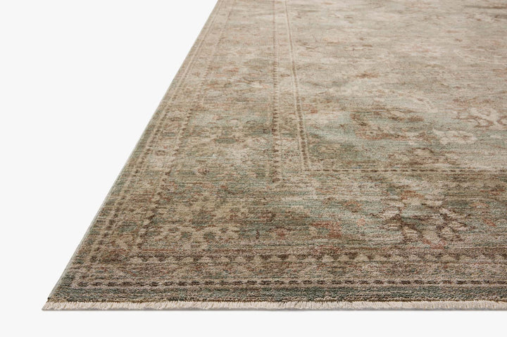 Tapis Ethel lagon et argile Amber Lewis × Loloi — vue stylisée